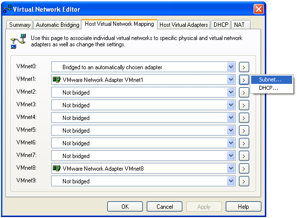 Host Virtual Network Map Host Virtual Network Map