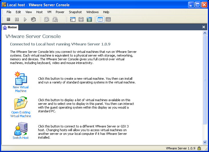 VMware Server Console VMware Server Console